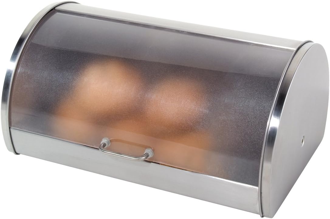 Oggi Stainless Steel Roll Top Bread Box for Kitchen Count…