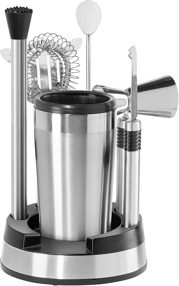 Oggi 8 Piece Stainless Steel Bar Tool Set with Cocktail S…