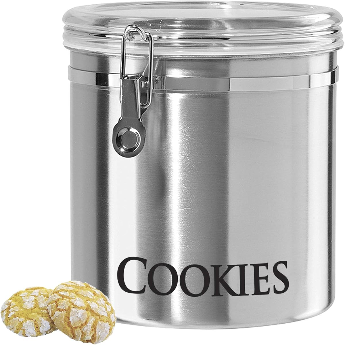 Oggi Jumbo 8" Stainless Steel Cookies Clamp Canister