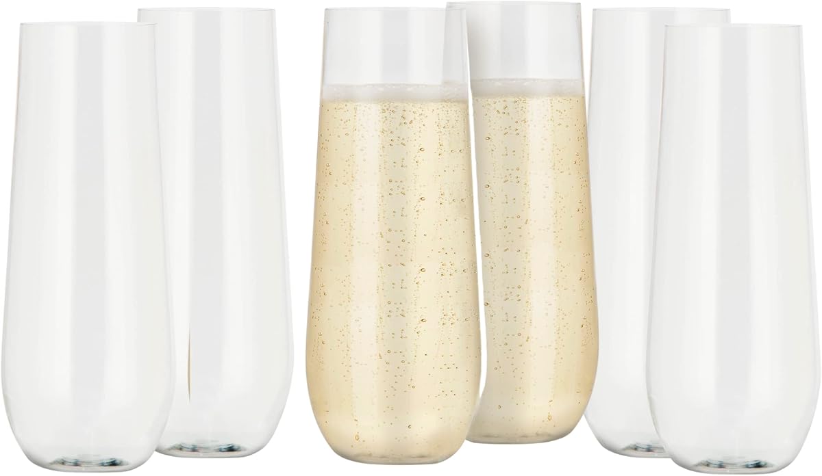 Oggi Unbreakable Champagne Flutes