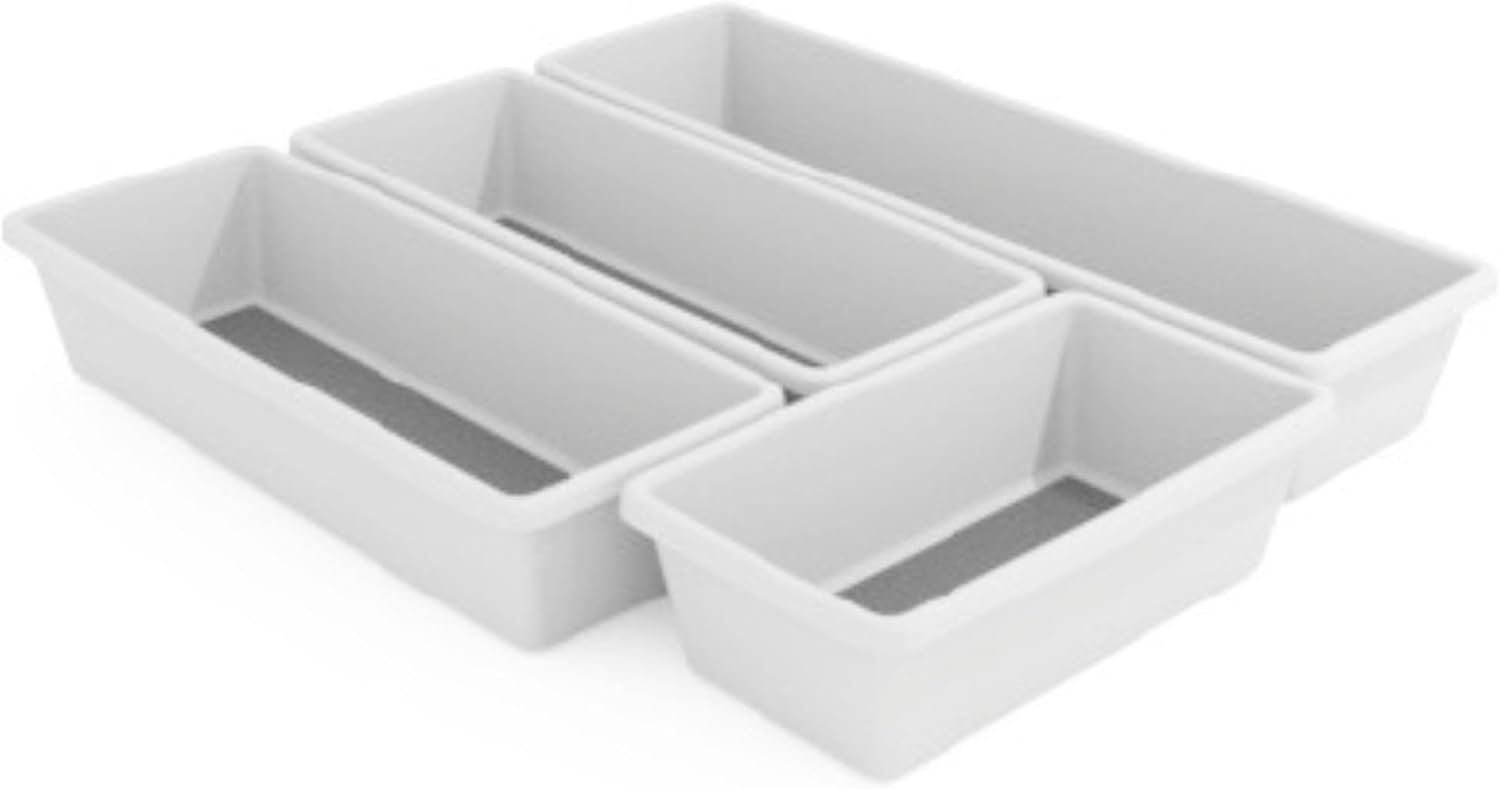 Oggi Set of 4 White Drawer Organizers