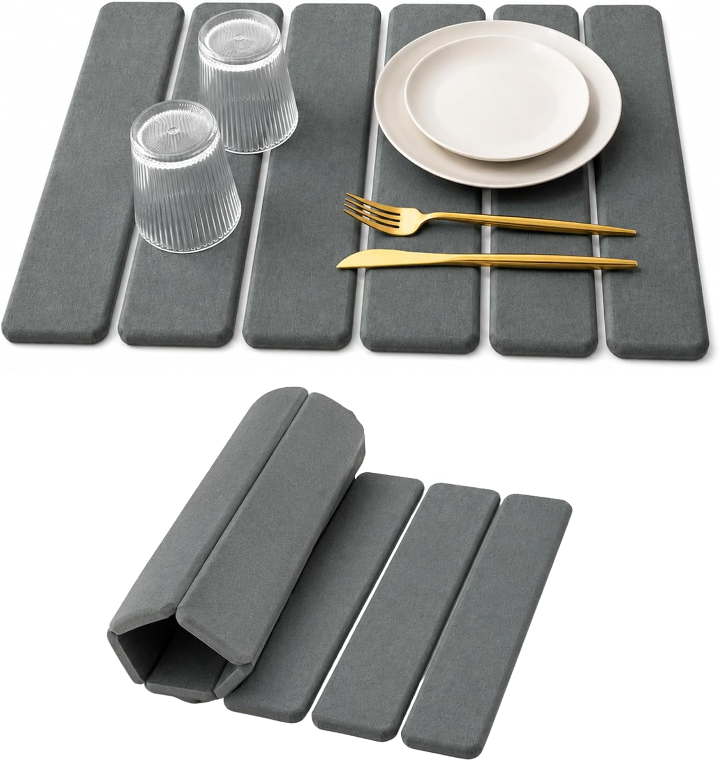 OGGI Diatomite Stone Dish Drying Mat for Kitchen Counter